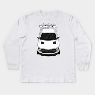 Ford F150 SVT Raptor 2010-2014 - White Kids Long Sleeve T-Shirt